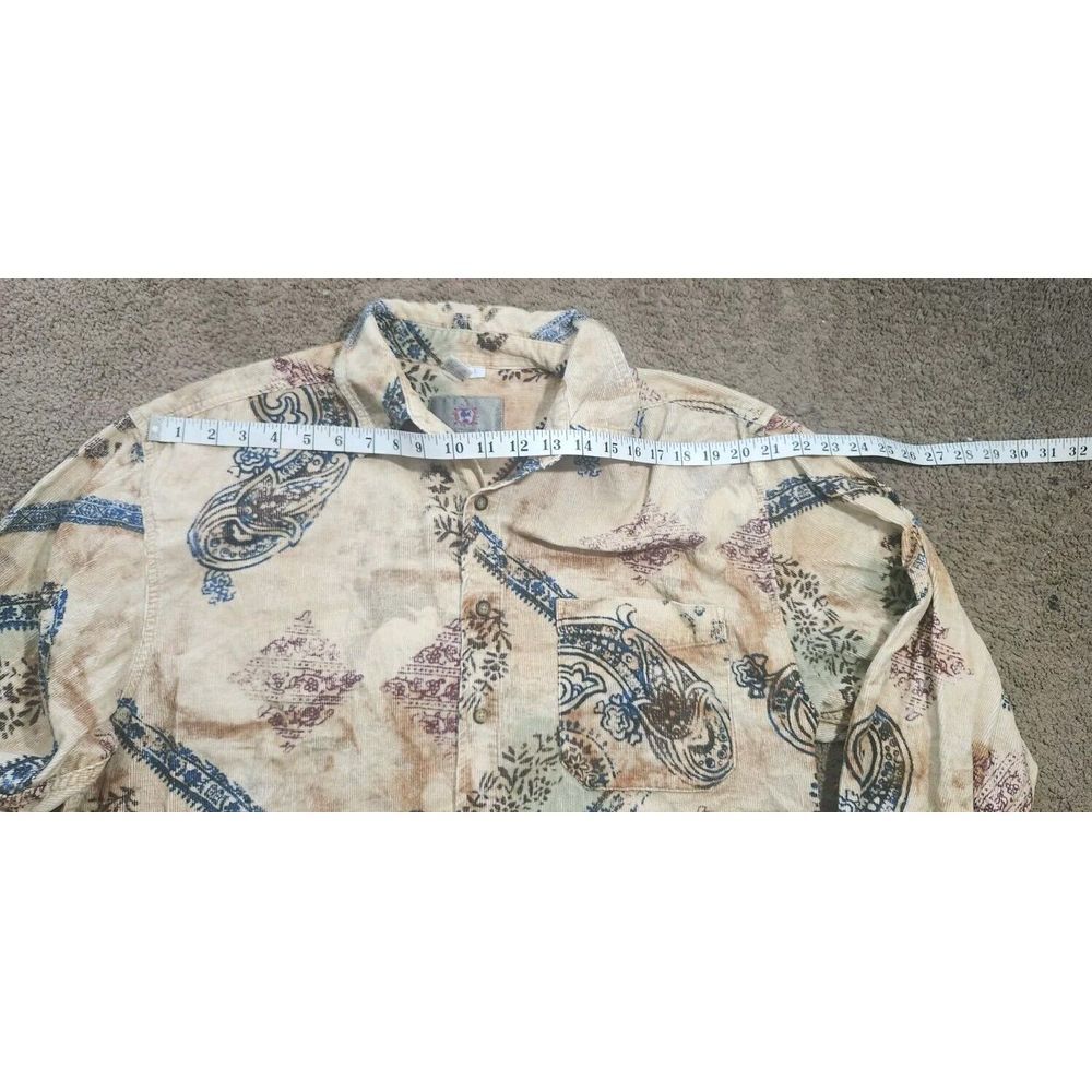 The Territory Ahead Multi/Paisley Corduroy Button Front Shirt Men's Large - Picture 11 of 14